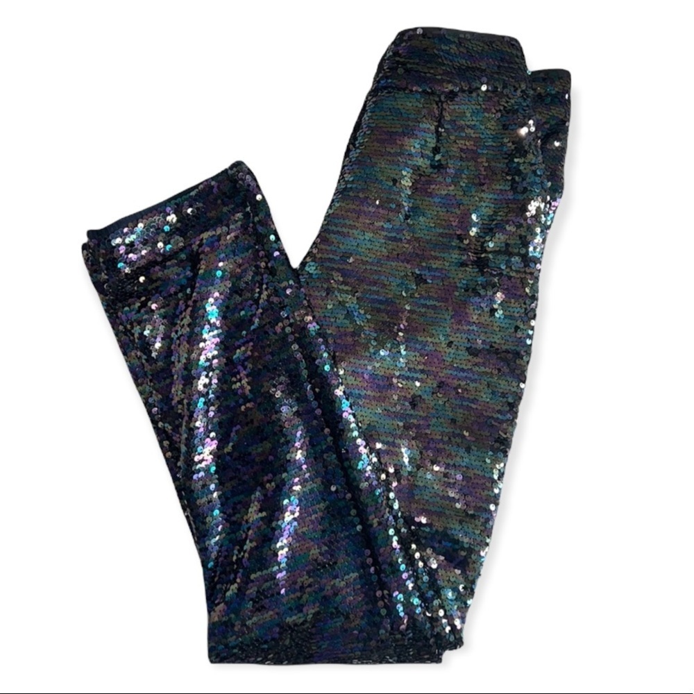 Sequin Sparkle Pants – Party Night Glam Size M